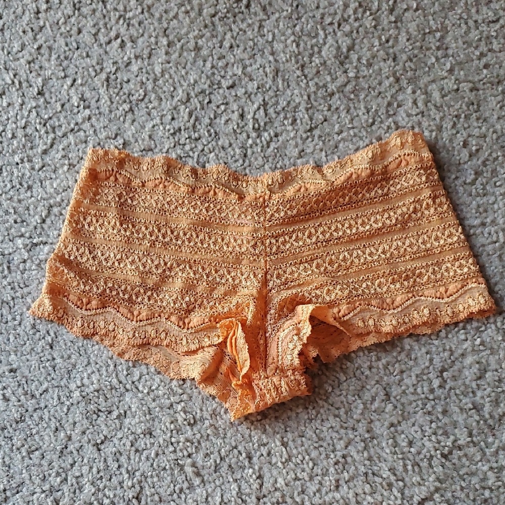Victoria's Secret Orange Lace Boy Brief